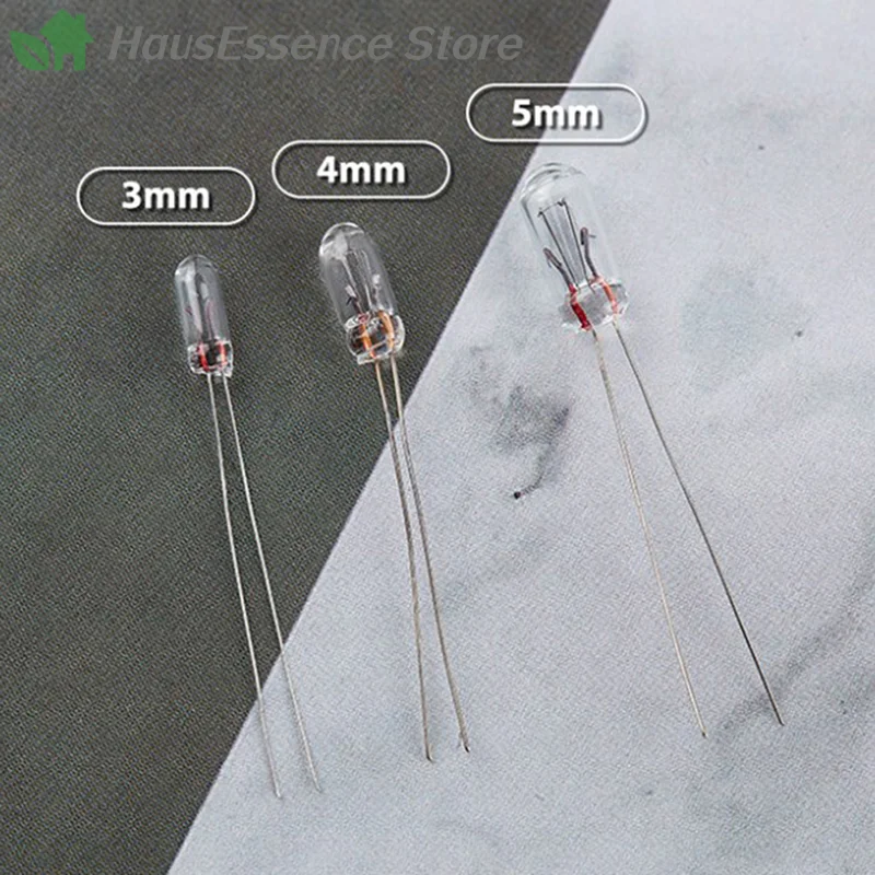 ※25PCS energy saving 5mm 4mm 3mm Clear 12V Mini Bulb Of Wheat Rice Bulbs Switch Button Bulbs Indicator Bulb Tungsten Lamp