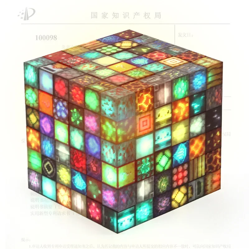 2 سنتيمتر تضيء المغناطيسي مربع اللبنات استبدال أجزاء DIY التعليمية الجمعية الشارع المشهد مصباح الطوب لعبة طفل