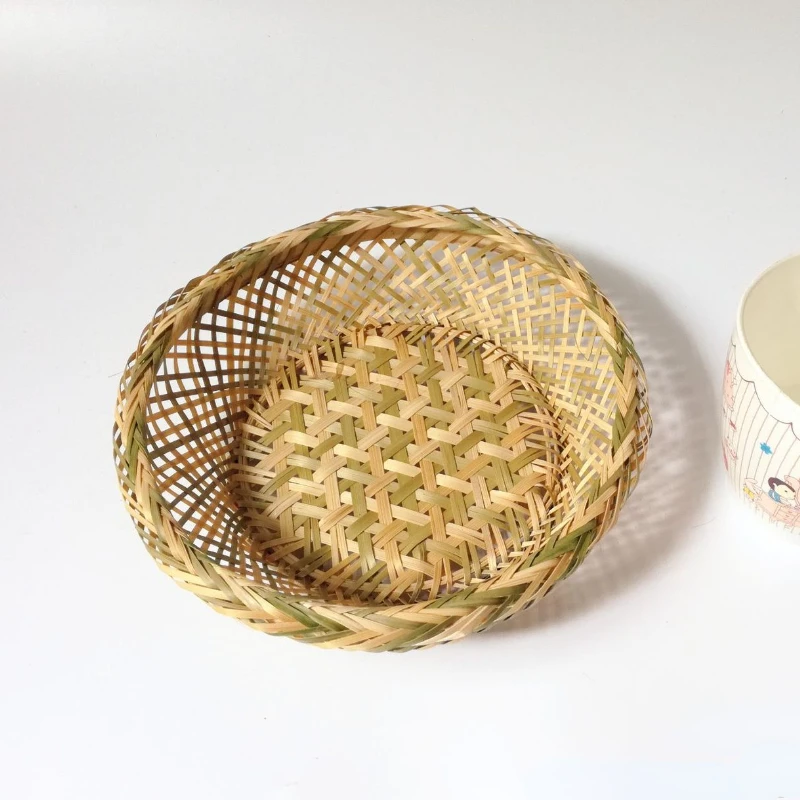 

Basket Bamboo Products Melon and Fruit Dim Sum Dish Restaurant Hot Pot Shop Bamboo Woven Fruit and Vegetable Basket