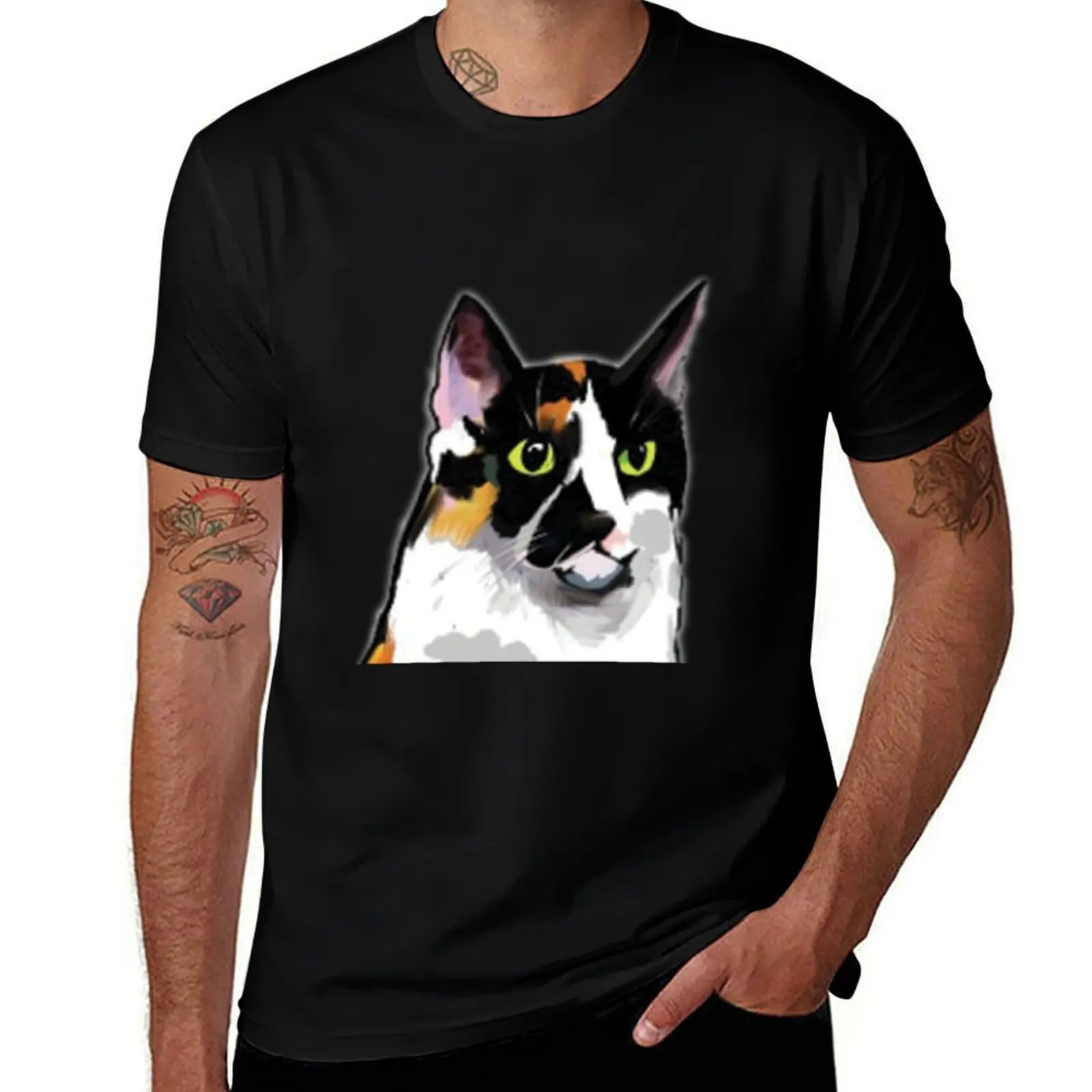 Old Grumpy Meow Face T-Shirt Holiday Simple Tee Shirt