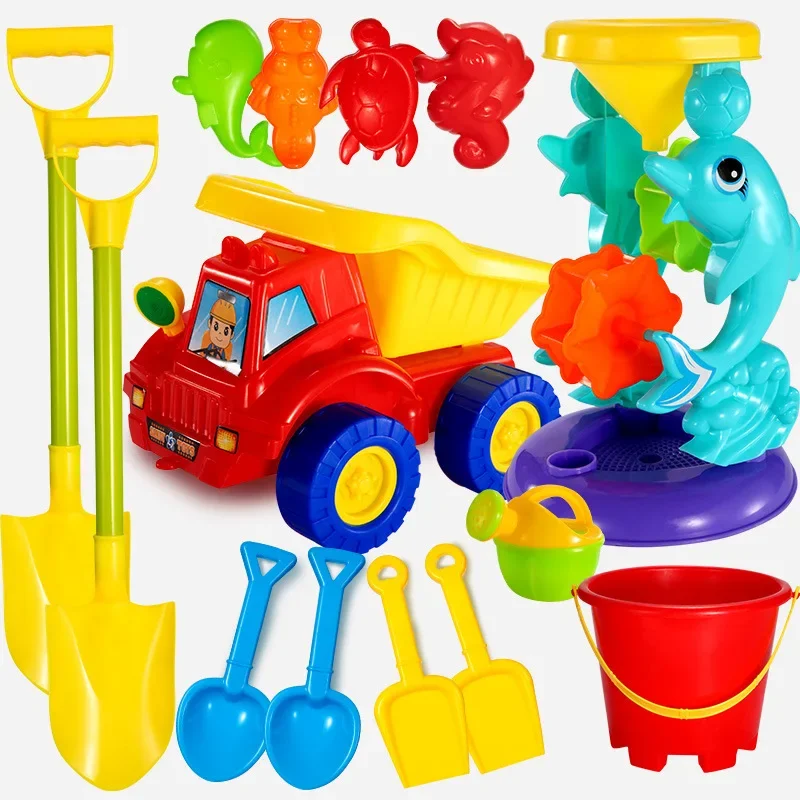 Kit de jouets de plage pour enfants, bac à sable, seau de sable de mer, râteau, sablier, Table d'eau, jeu et pelle amusante, moule d'été, 2025