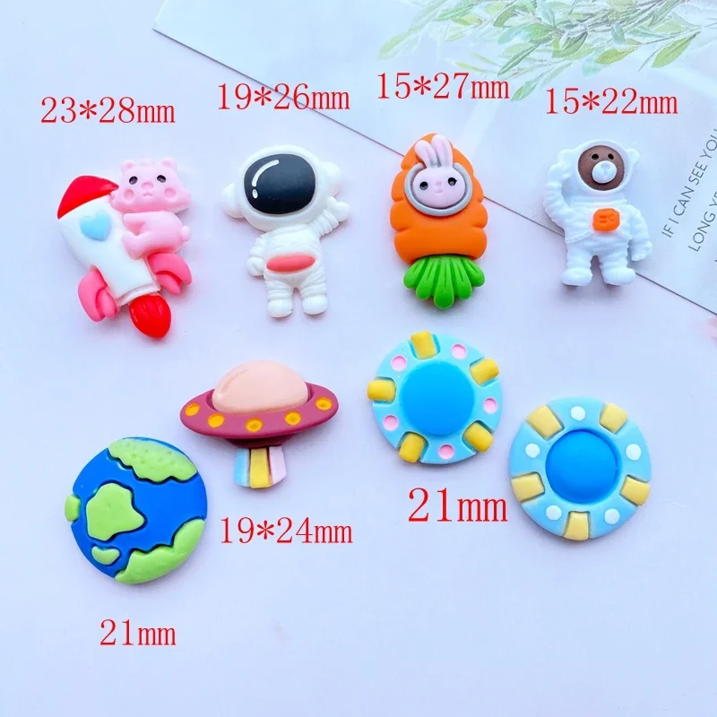 20Pcs Resin Lovely Hybrid Mini Space Series Flatback Cabochon Scrapbook Kawaii DIY Embellishments Accessories J96