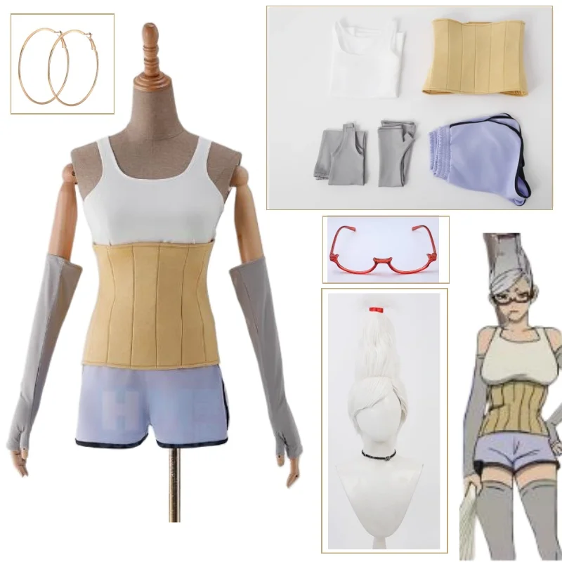 Dandadan Seiko Ayase Grandma Seiko Cosplay Costume Wig Santa Dodoria Outfit Glasses Roleplay Halloween Party Shorts Clothes