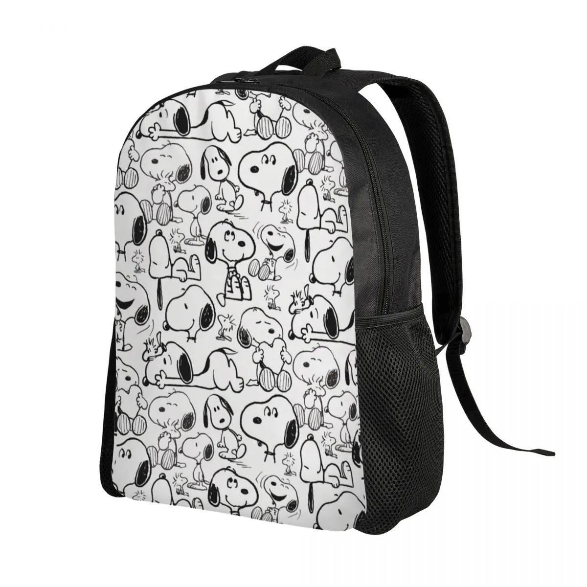 Custom S-Snoopys Smile Giggle Laugh Pattern Laptop Backpack Men Women Basic Bookbag for School College Students Bag