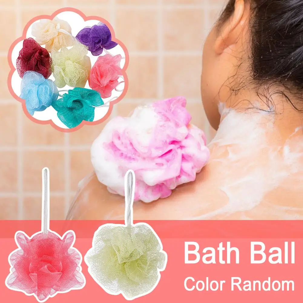 Bath Brush Multicolor 3/5/10 Pcs Flower Bath Ball Bath Tubs Towel Scrubber Body Cleaning Mesh Shower  Rub  Relaxing Bath Time