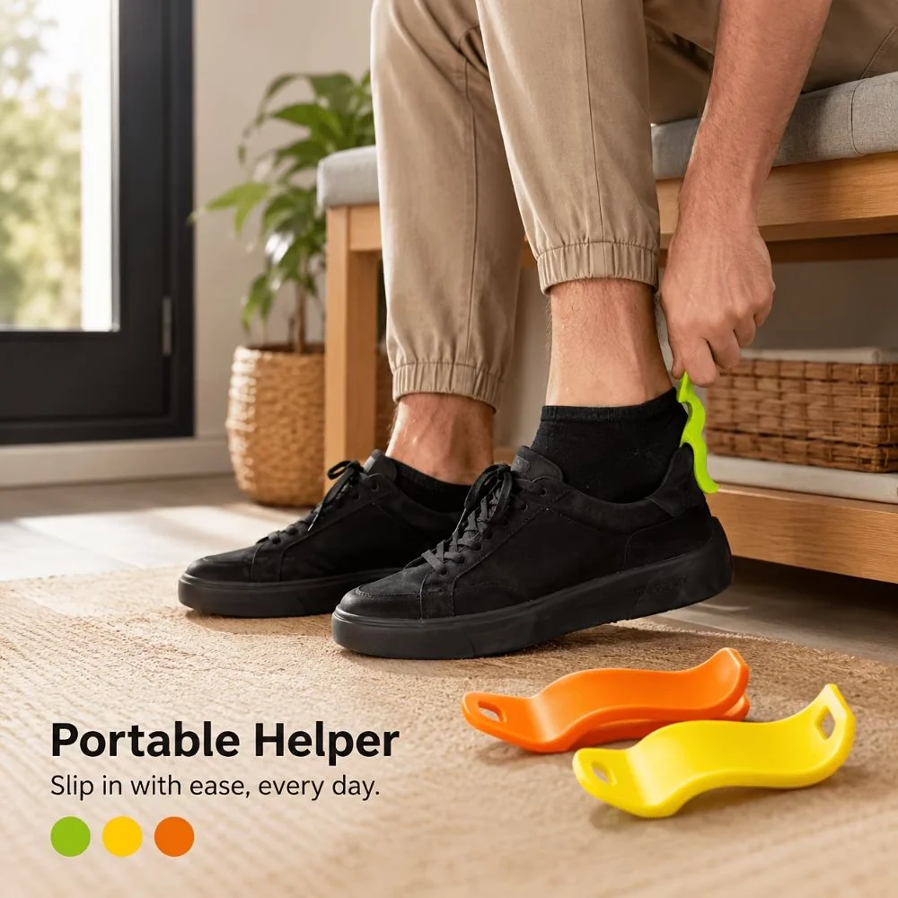 Sturdy Build 3D Printed Shoe Helper Portable Plastic Shoe Puller Hand Grip Heel Protect Heel Guard for Travel Use