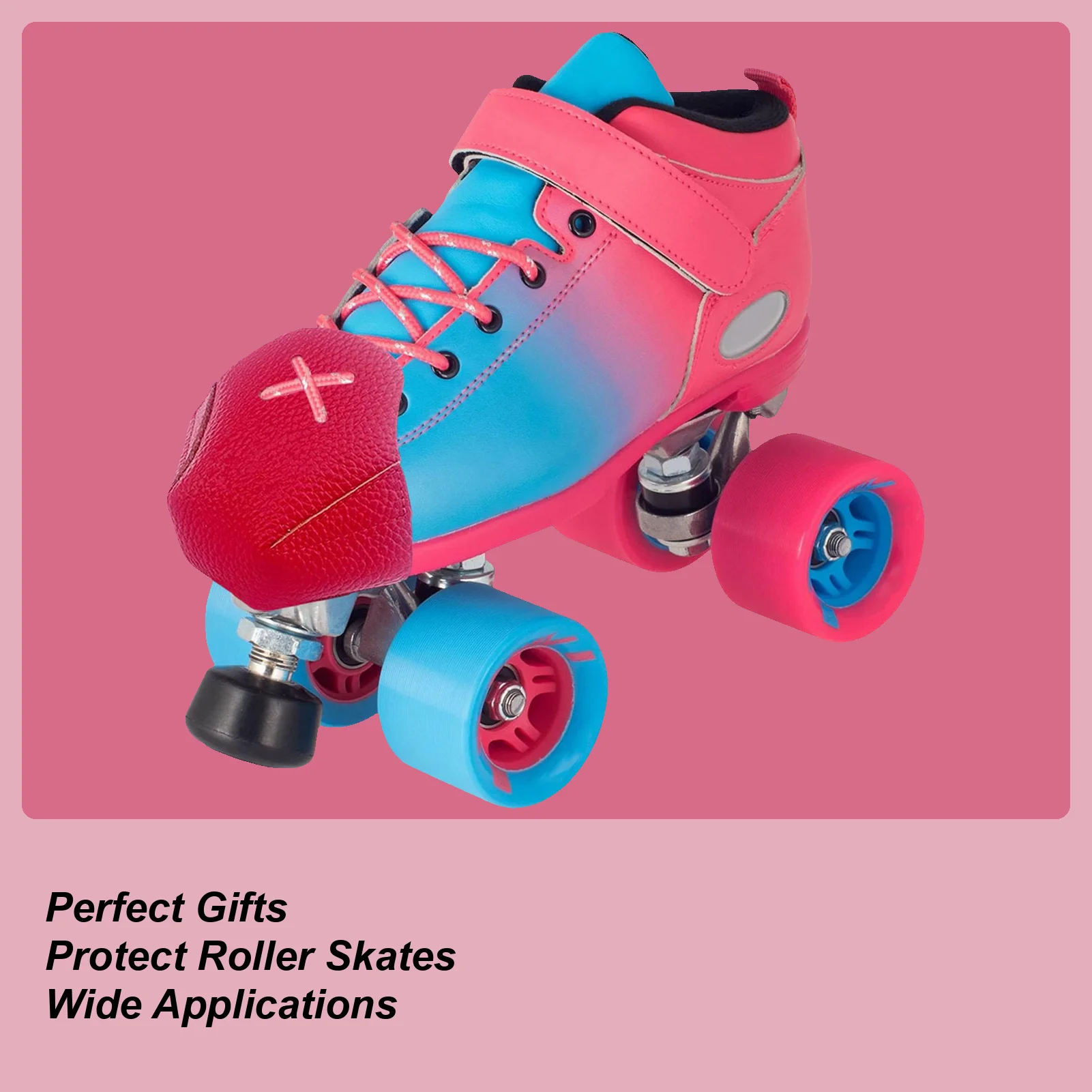 

1pair Roller Skates Skating Shoes Cover Ice Skates Leather Toe Caps Guard Roller Skate Toe Protector For Roller Skate Accessorie