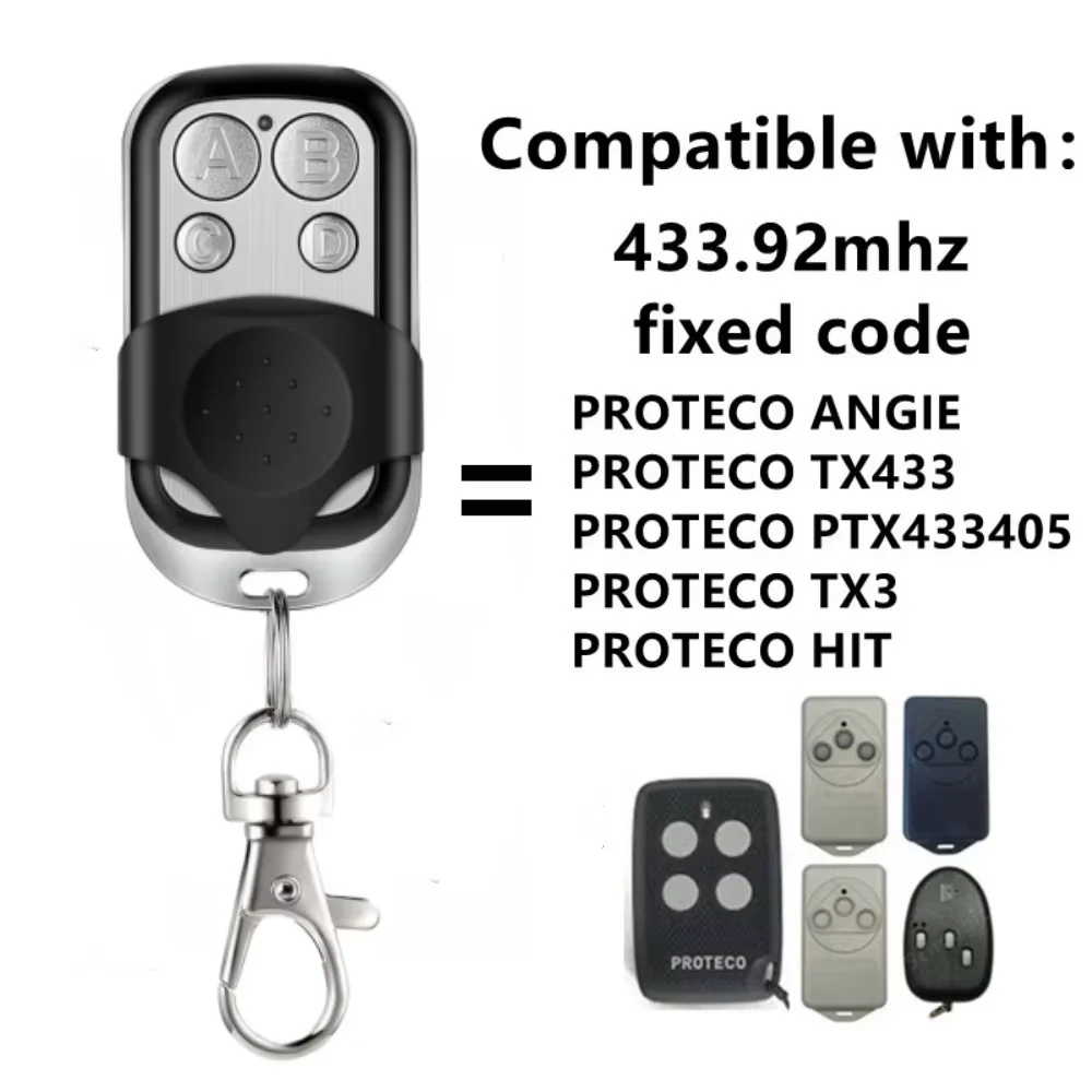 

Metal Push Button Remote Control Transmitter ABCD / Lock Unlock 4Button 433MHz Universal 4 Buttons Garage Door Opener Remote