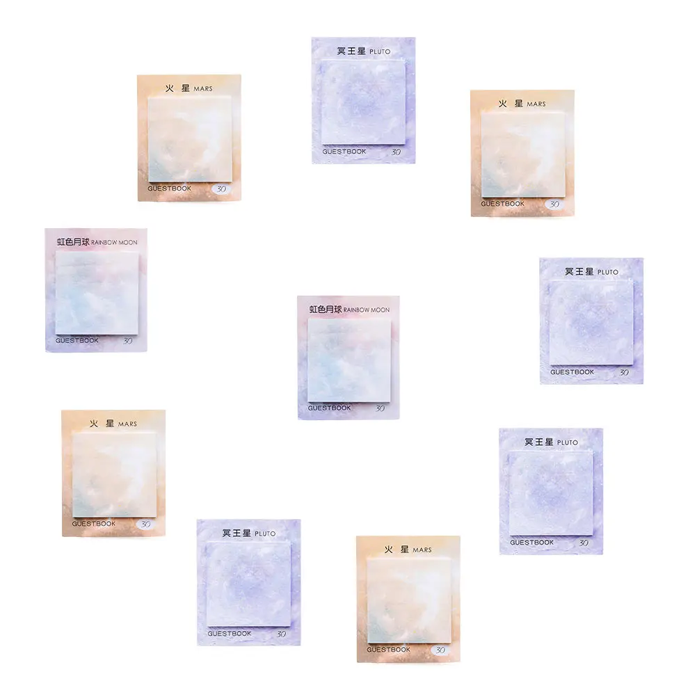 

12 Pcs Whisper Paper Pad Office Decoration Scrapbook Memo Pads Stickers