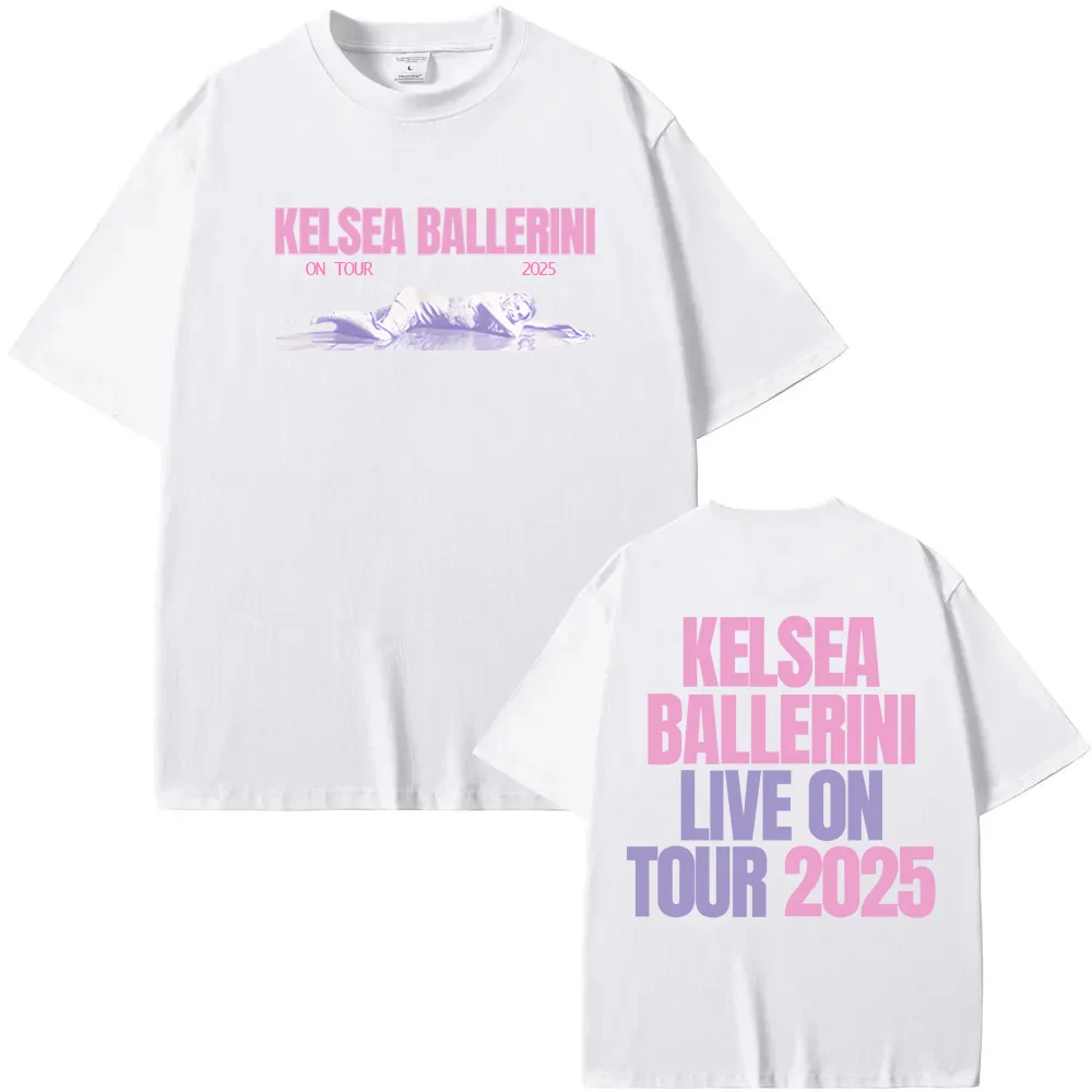 

KELSEA BALLERINI LIVE ON TOUR Tee Summer Kelsea Ballerini's Same Style Tee-shirt High Quality Cotton Graphic Printing Camisetas
