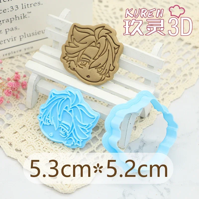 Game Impact Wriothesley Cake Tool Animal Cookie Cutter Christmas Cutters Biscuit Stamp Fondant Mould Baking Sugarcraft Molds