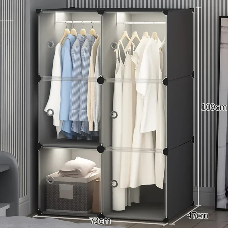 Storage Organizer Closet Simple Cube Door Makeup Minimalist Modern Space Saving Wardrobe