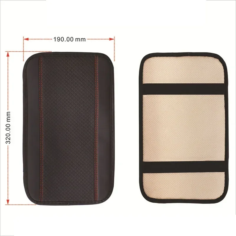 Juste de protection pour accoudoir central de voiture, coussretours de boîte, fibre de cuir gaufré, double ligne, non ald, accessoires de style automatique universels