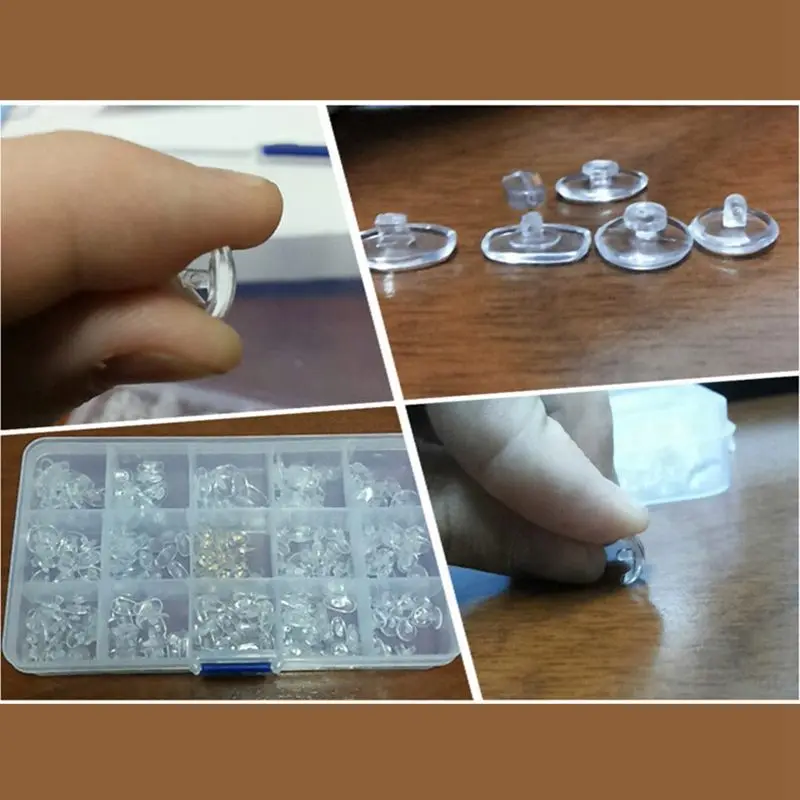 AY03-وسادات أنف من السيليكون لملحقات إصلاح النظارات أداة للنظارات الشمسية والنظارات