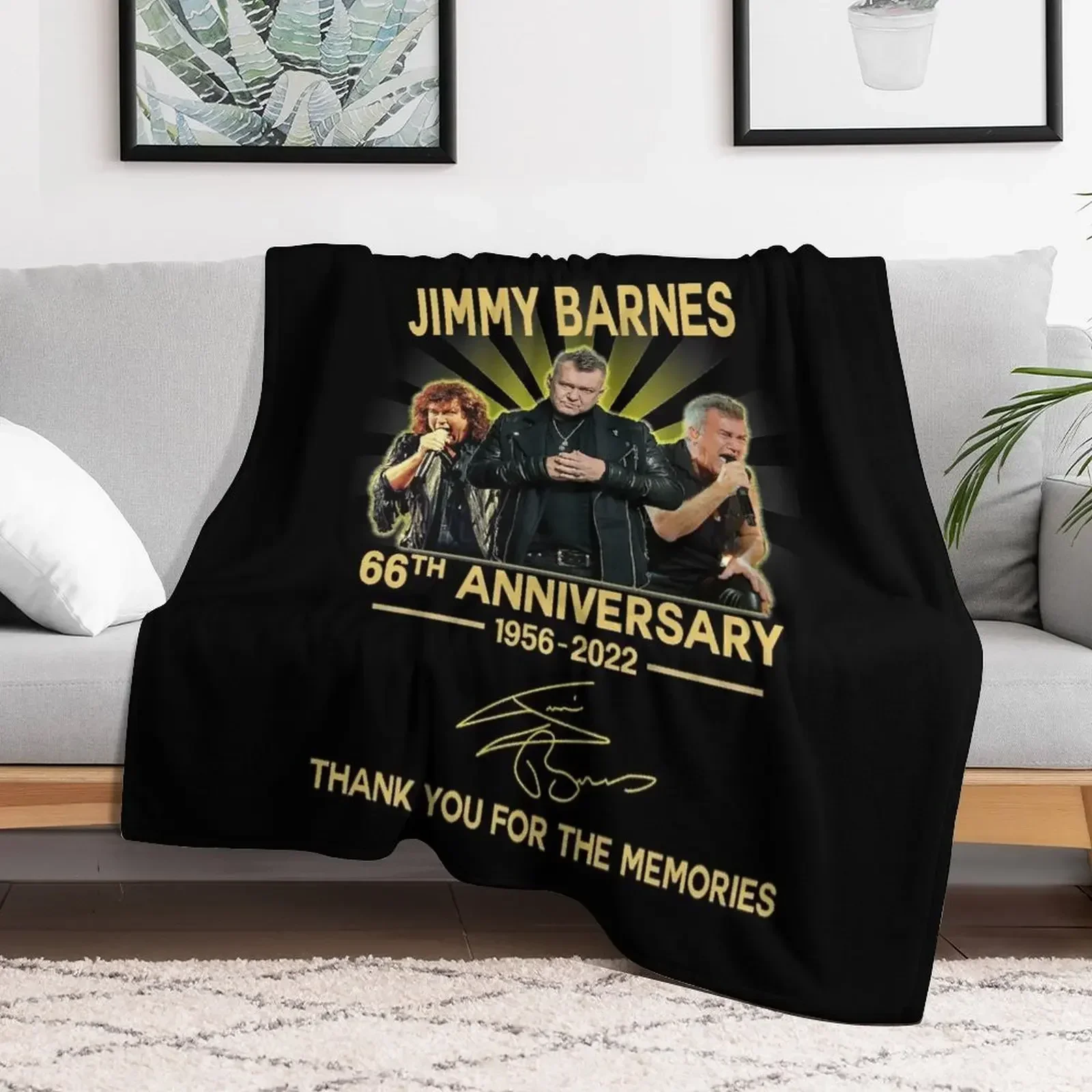 

thank you for the memories 66th anniversary- jimmy t-shirt barnes Classic Throw Blanket sofa bed valentine gift ideas Blankets