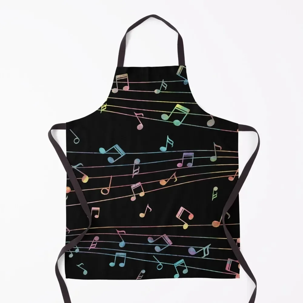 

Music Notes Colorful Apron Woman Kitchens kitchen item Apron