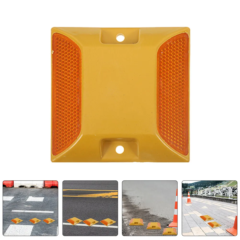 5Pcs Road Studs Reflective Plastic Heavy Duty Raised Design Driveway Reflectors Road Markers Safety Driveway Stakes