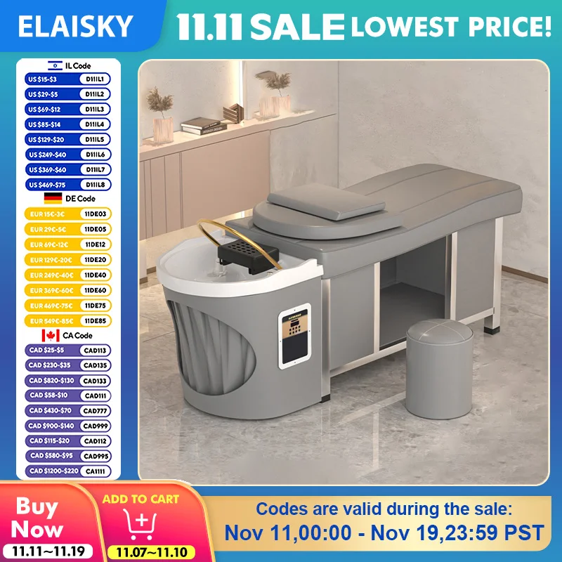 

Head Therapy Shampoo Bed Full Lie Beauty Hair Fumigation Thai Shampoo Bed Constant Temperature Water Circulation Massage Bed