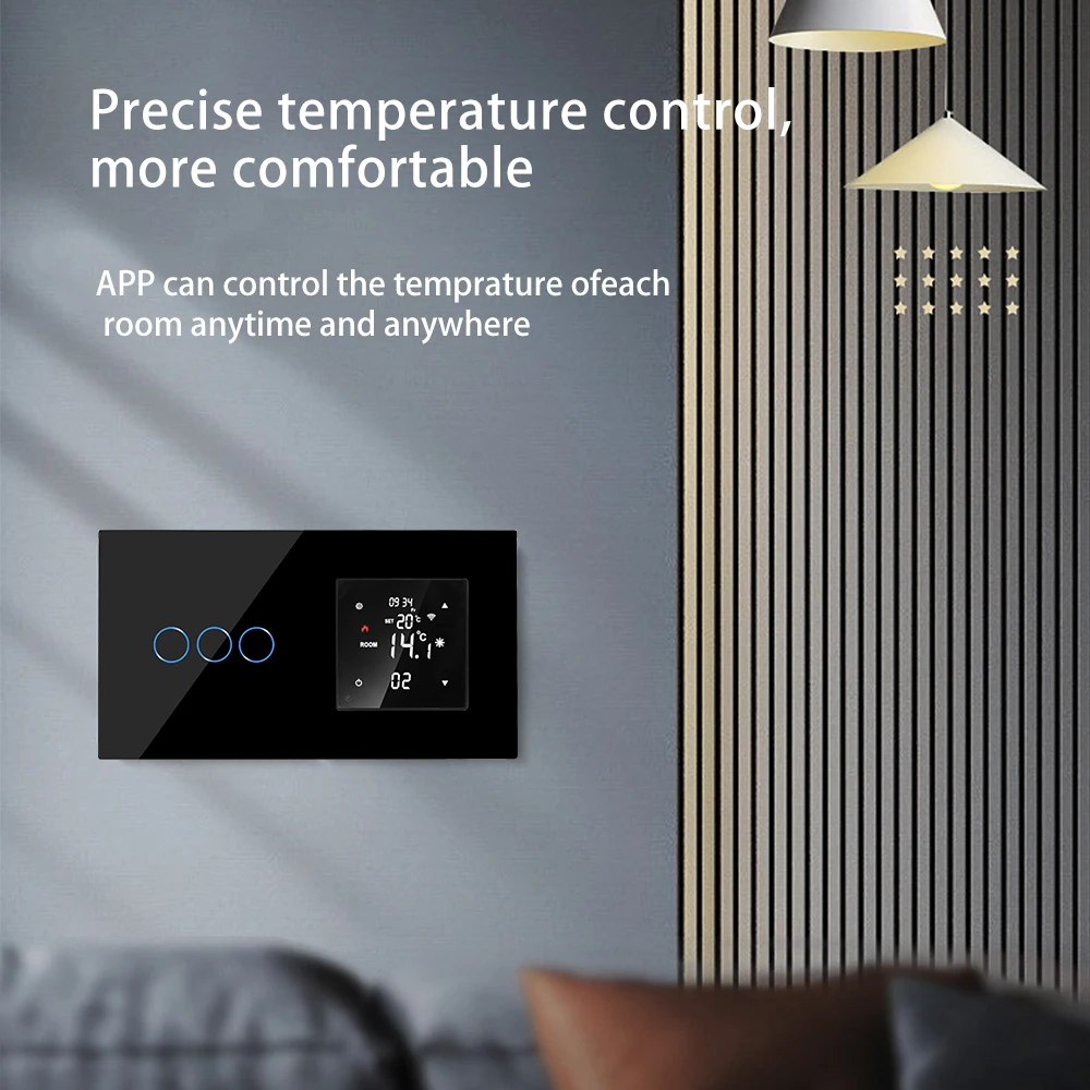 Imagem -03 - Bingoelec Tuya Wifi Termostato Inteligente com Interruptor de Toque Normal Aquecimento Piso Elétrico Caldeira Água Temperatura Remoto para Casa