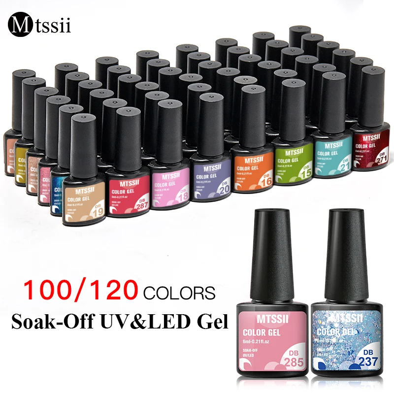 Mtssii 30/60pcs Gel Nail Polish Super Manicure Set Soak Off UV LED Semi Permanent Nails Gel Nail Polish Kit Nail Art Tools Set