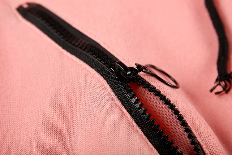 Herbstliche Einteiler-Sets: Sweatshirt-Kapuzen-Jumpsuit für Damen, lässige Sportsets, Winter-Reißverschluss-Set mit gerader Hose. – Detail 22
