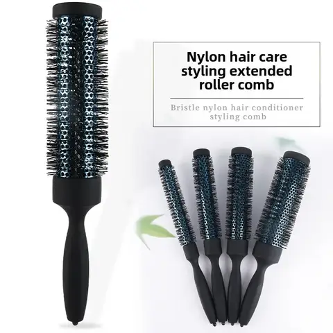 Long Ceramic Hair Brush Heat Resistant Professional Salon Hairdressing Brush for Blow Dry And Curling High Quality Chinese Manuf