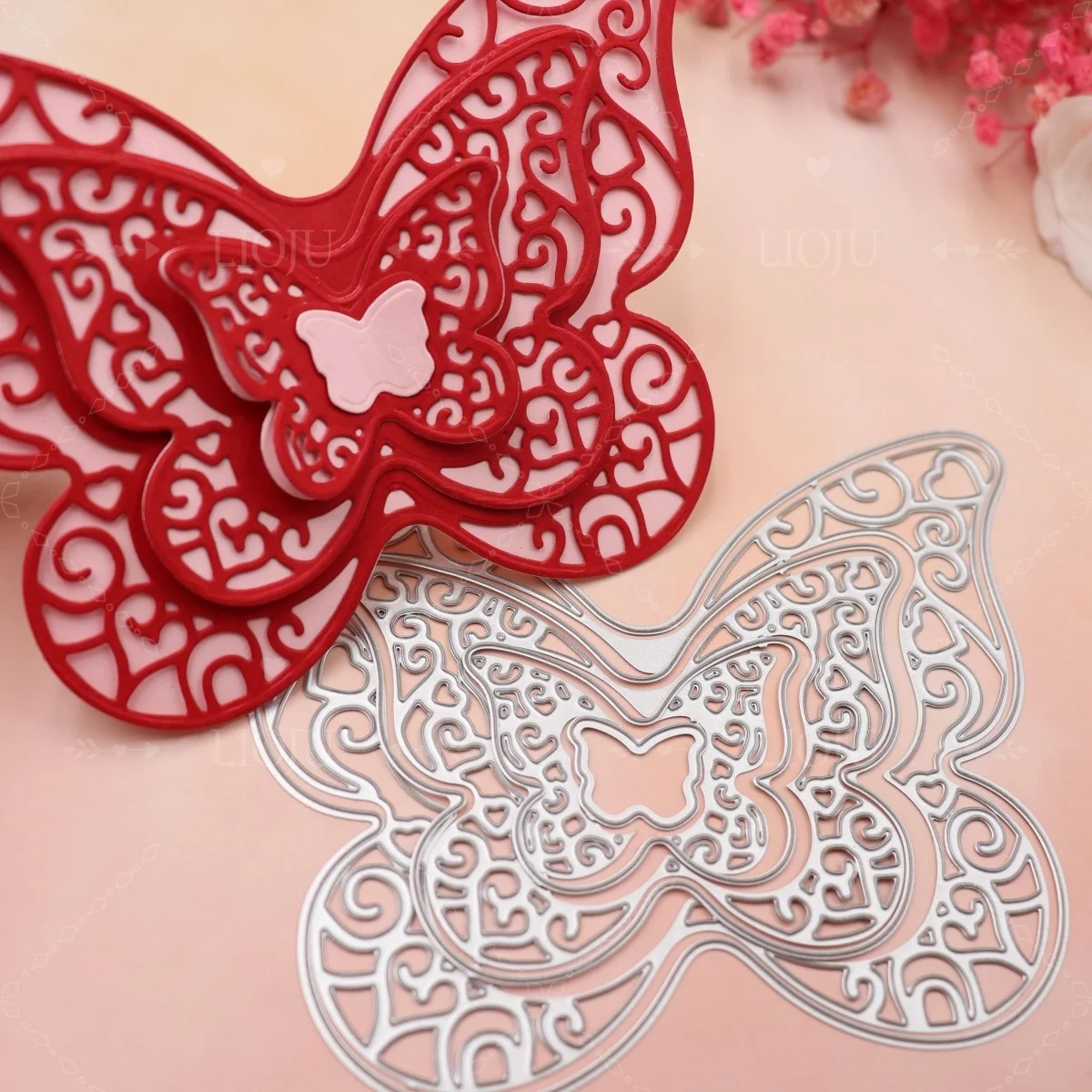 Openwork Wings Butterfly Cutting Die New for DIY Scrapbooking Embossing Cards Tool Decorative Crafts Die Cuts