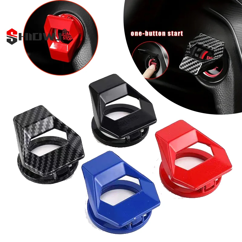 Car Engine Start Switch Button Cover Car Ignition Push Button Protective Covers Cap Car Interior Auto Decorative Accessories
