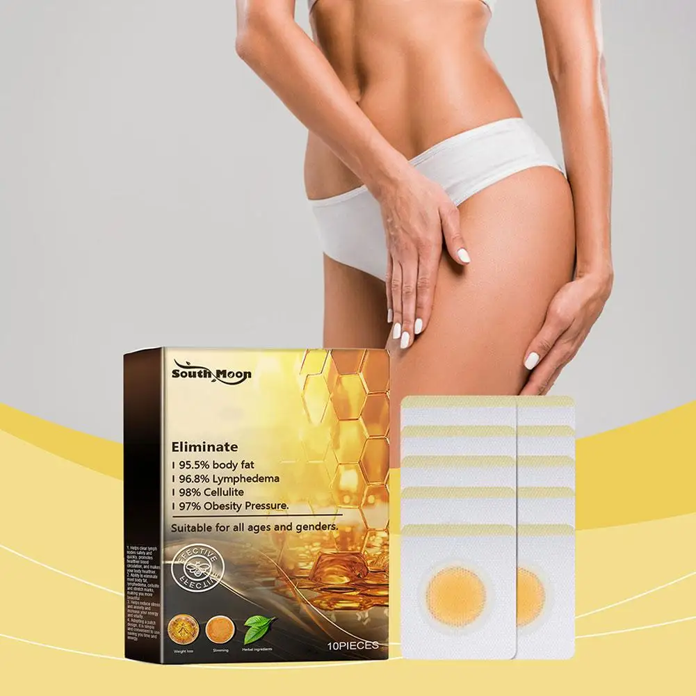 10pcs Bee Slimming Foot Patches Natural Herbal Feet Body Toxins Cleansing Relieve Stress Weight Loss Foot Care Tool