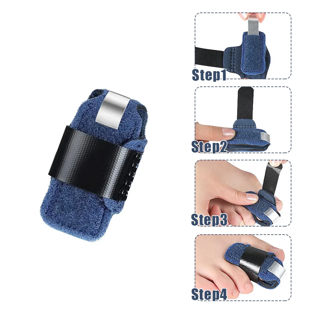 Tala de dedo do pé alisador para martelo corretor de dedo do pé unissex cinta de dedo do pé martelo tala envoltório cobre cinta fixa quebrada