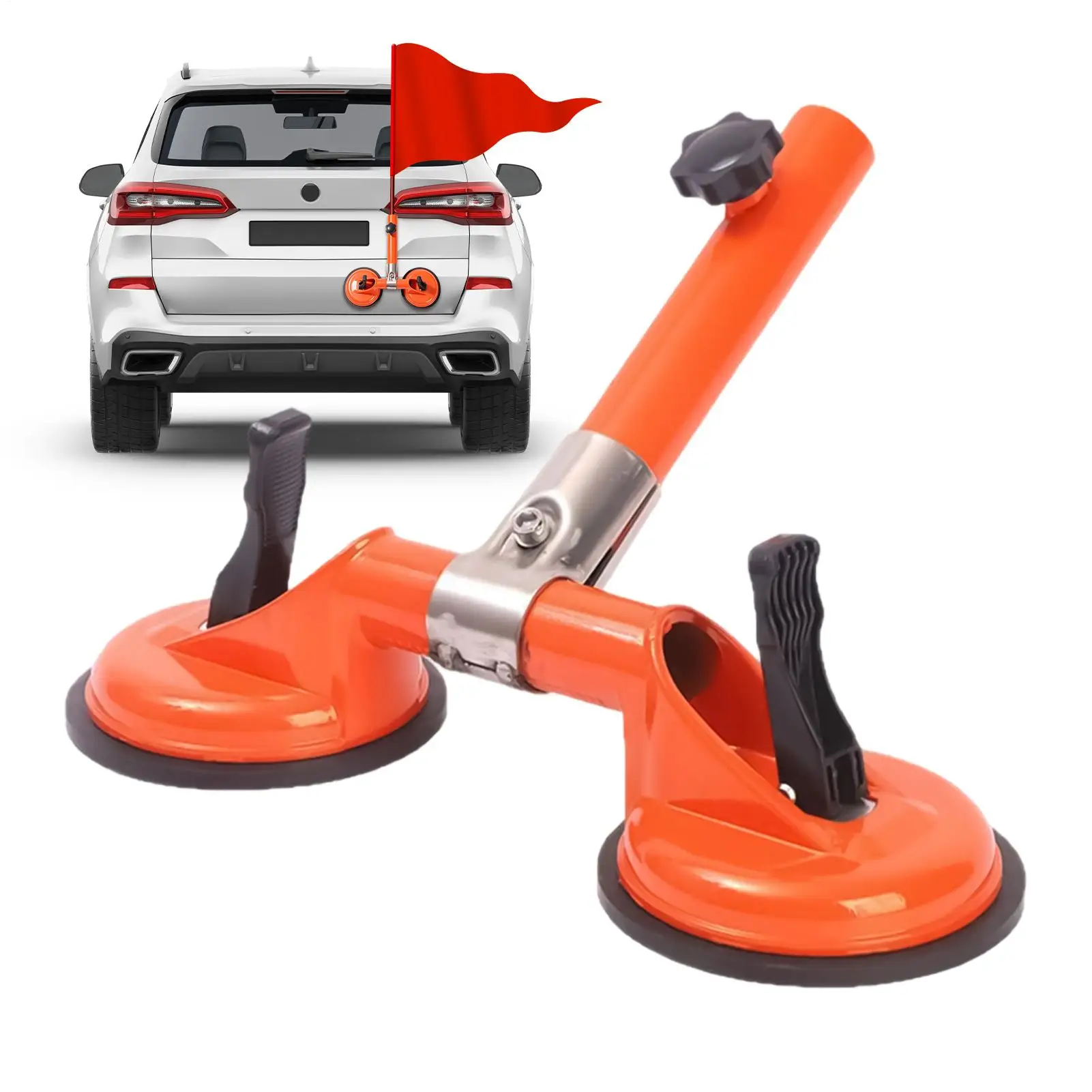 RV Flag Pole Holder No Drill Universal Adjustable Heavy-Duty Car Flag Pole Mount for Sedan Truck RV Camper Trailer Travel - view 2