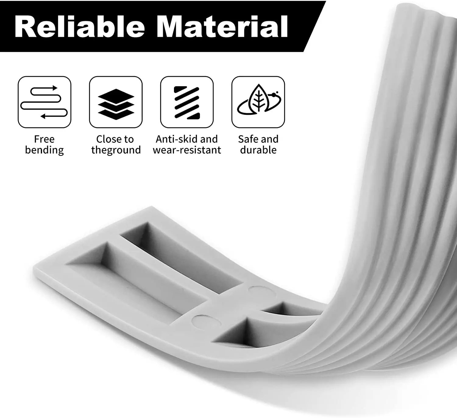 Threshold Door Step Ramp Lightweight TPE Ramp for Wheelchairs Anti-Slip Kit for All Robot Vacuum Cleaner