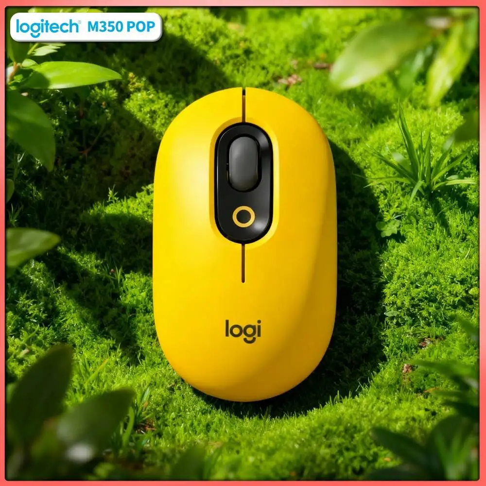 Wireless Logitech   POP Mouse 10m Range Quiet Operation for Home Theater PC Media Streaming Device Use