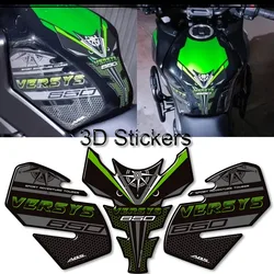 3D Aufkleber Heizöl Tank Pad Tank Pad Gas Kit Knies chützer Abenteuer Aufkleber für Kawasaki Versys 650 lt 650lt