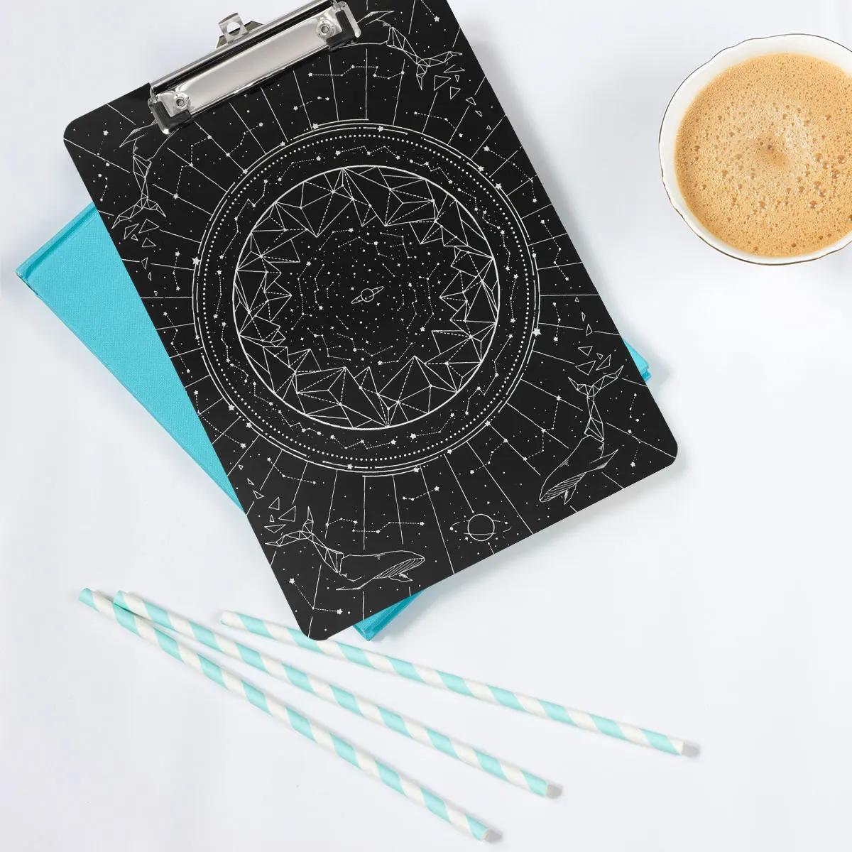 

Laser Bookboard Folder Acrylic Clipboard Writing Board File Clip Paper Storage Plate Smooth Surface Metal Hook for Desk