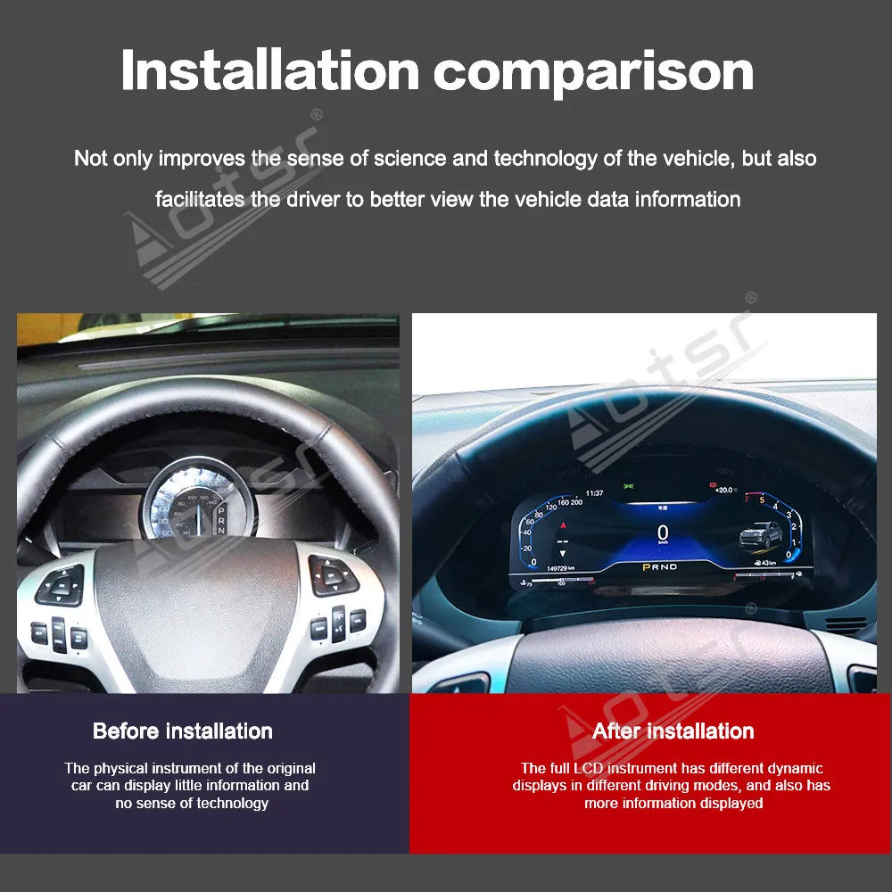 12.3'' Screen For Nissan Explorer 2012-2020 ultra clear LCD instrument panel Linux System Virtual Cockpit Speedometer Dashboard