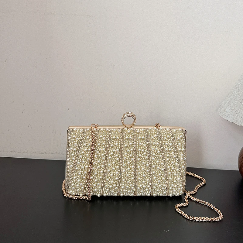 

Супер великолепные модные сумки через плечо и через плечо с бисером, 2025 г., изысканные вечерние сумки с бриллиантами и цепочками Grace для женщин