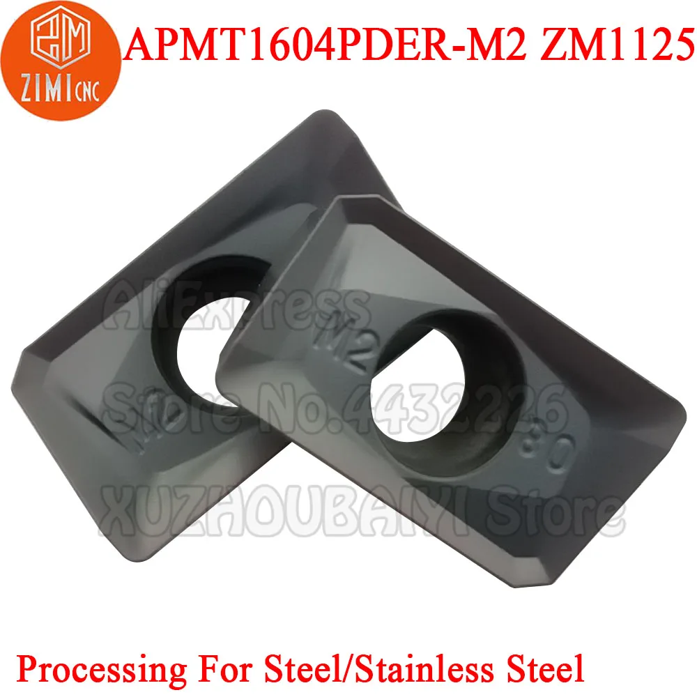 10pcs APMT1604PDER-M2 ZM1125 APMT1604PDER M2 APMT1604 PDER APMT 1604 Carbide Milling Inserts Turning Tools CNC Cutter Lathe Blad