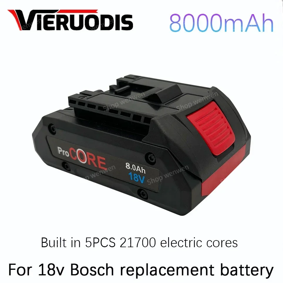 

Replacement Power Tool Battery 18V 8000mAh Li-Ion For Bosch GSR18-Li,BAT609,BAT618,BAT609G,BAT618G,17618,37618,DGSH181