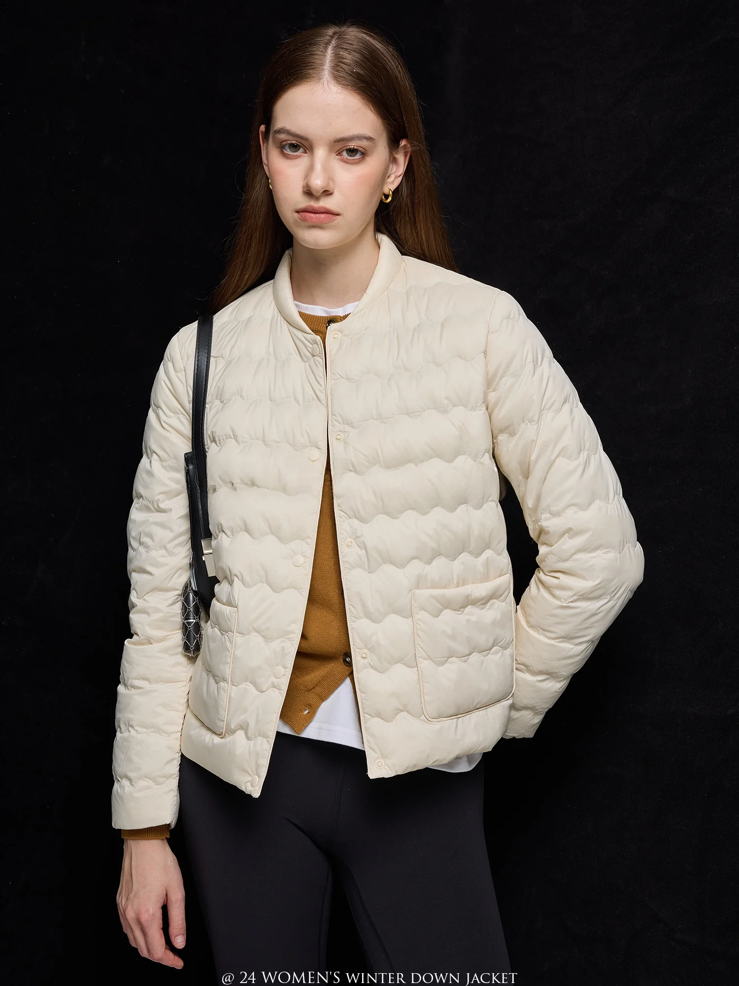 

HuaerDuoer 2025 New 90 White Du down Lightweight Warm ort Faionable Inner Wear Commute Sle Nylon Fabric Long Sve r...