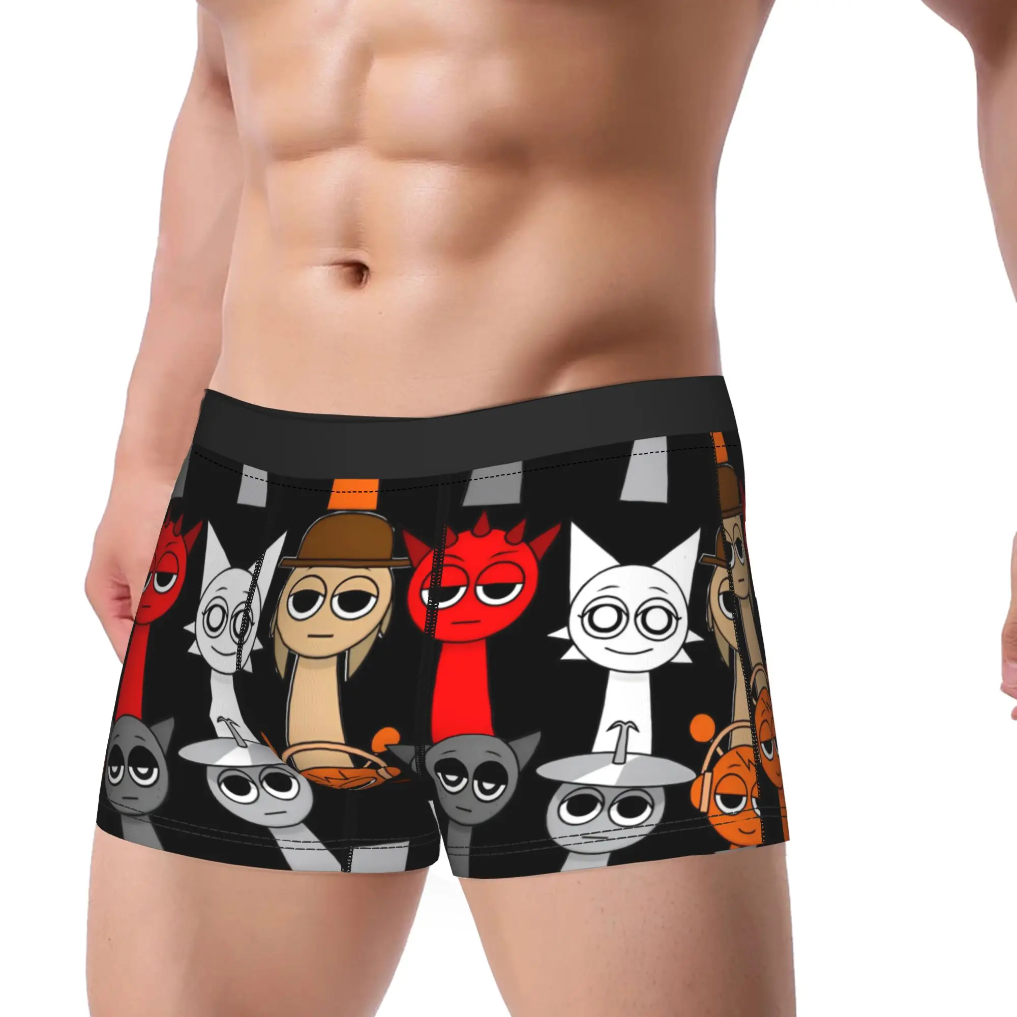 

Мужское нижнее белье Sprunki, трусы-боксеры, шорты, забавные мягкие трусы для Homme, большие размеры