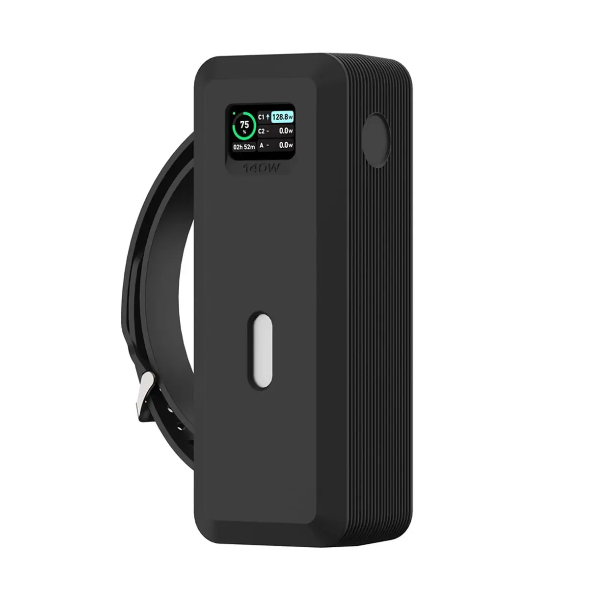 A003  Silicone Protective Case for 737 Power Bank 24,000mAh with SD/SIM Card Slot, 1/4-Inch Nut Hole, Handle Black