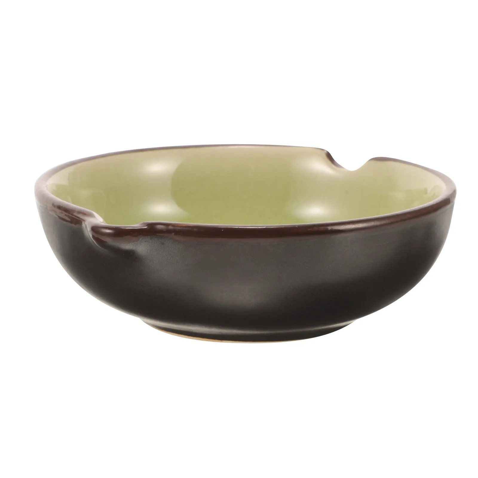 Exquisite Ceramic Ink Dish with Smooth Surface Retro Style Calligraphy Ink Container Brush Pen Holder Desktop Ornament Supply