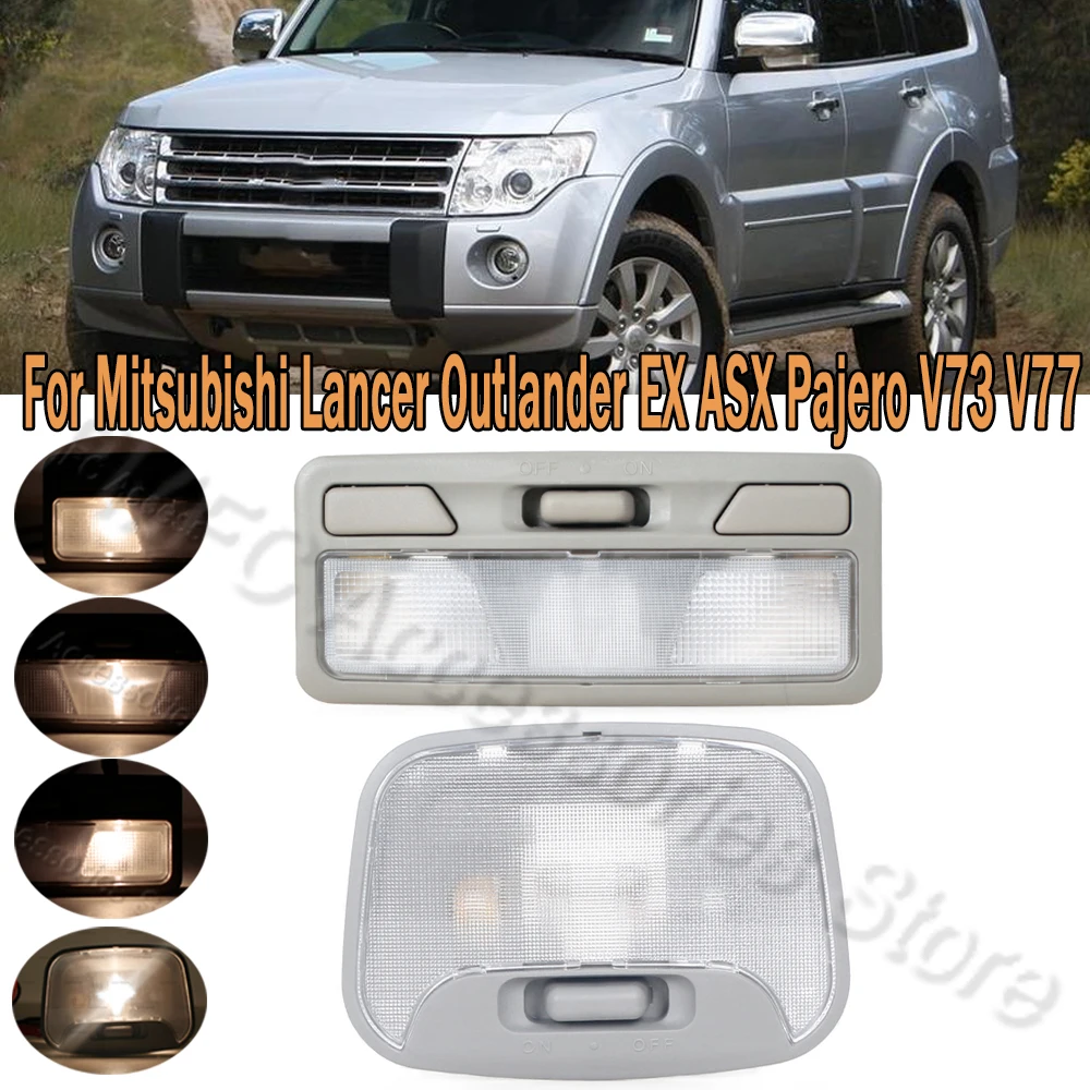 For Mitsubishi Lancer Outlander EX ASX Pajero V73 V77 Front Rear Car Interior Reading Light Dome Light Roof Lamp Grey Beige