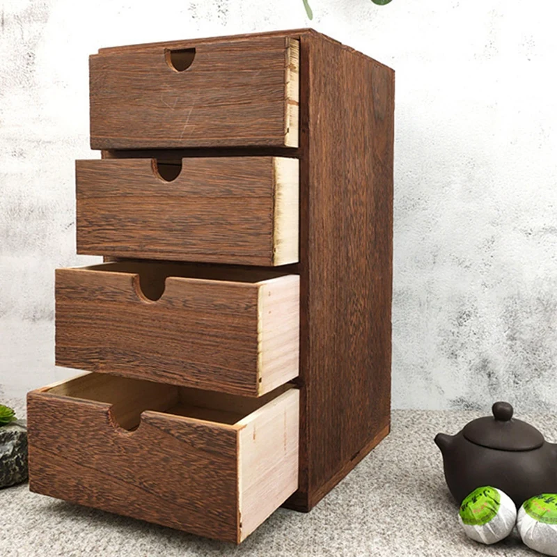 Cajonera de madera para almacenamiento, organizador de joyería, cosméticos, oficina, decoración del hogar