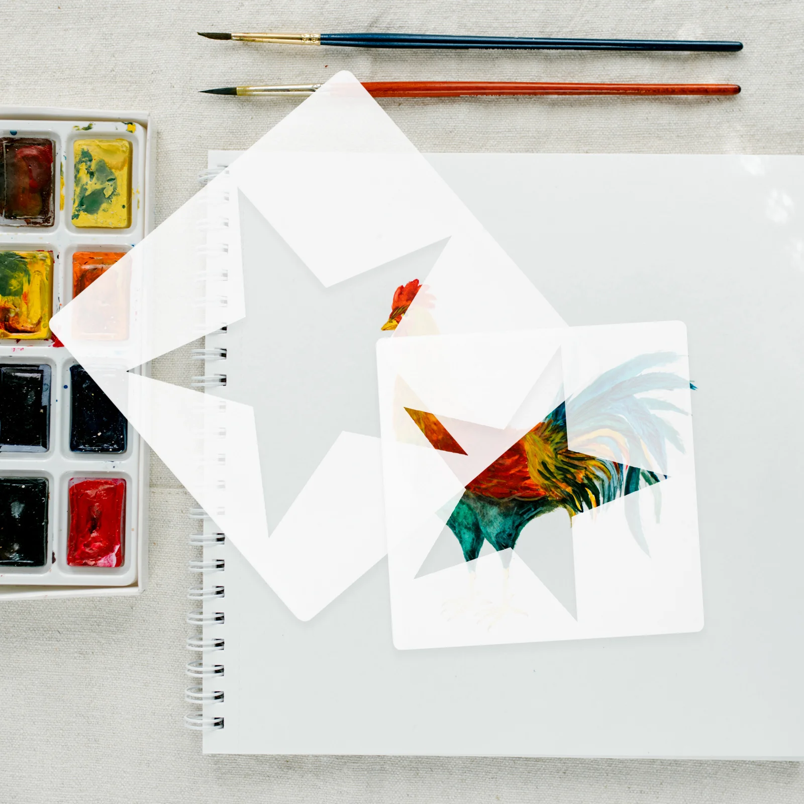 

8Pcs Star Stencil Set Hollow Hand-Drawn Painting Stencils for DIY Wall Window Car Home Craft Reusable Pattern