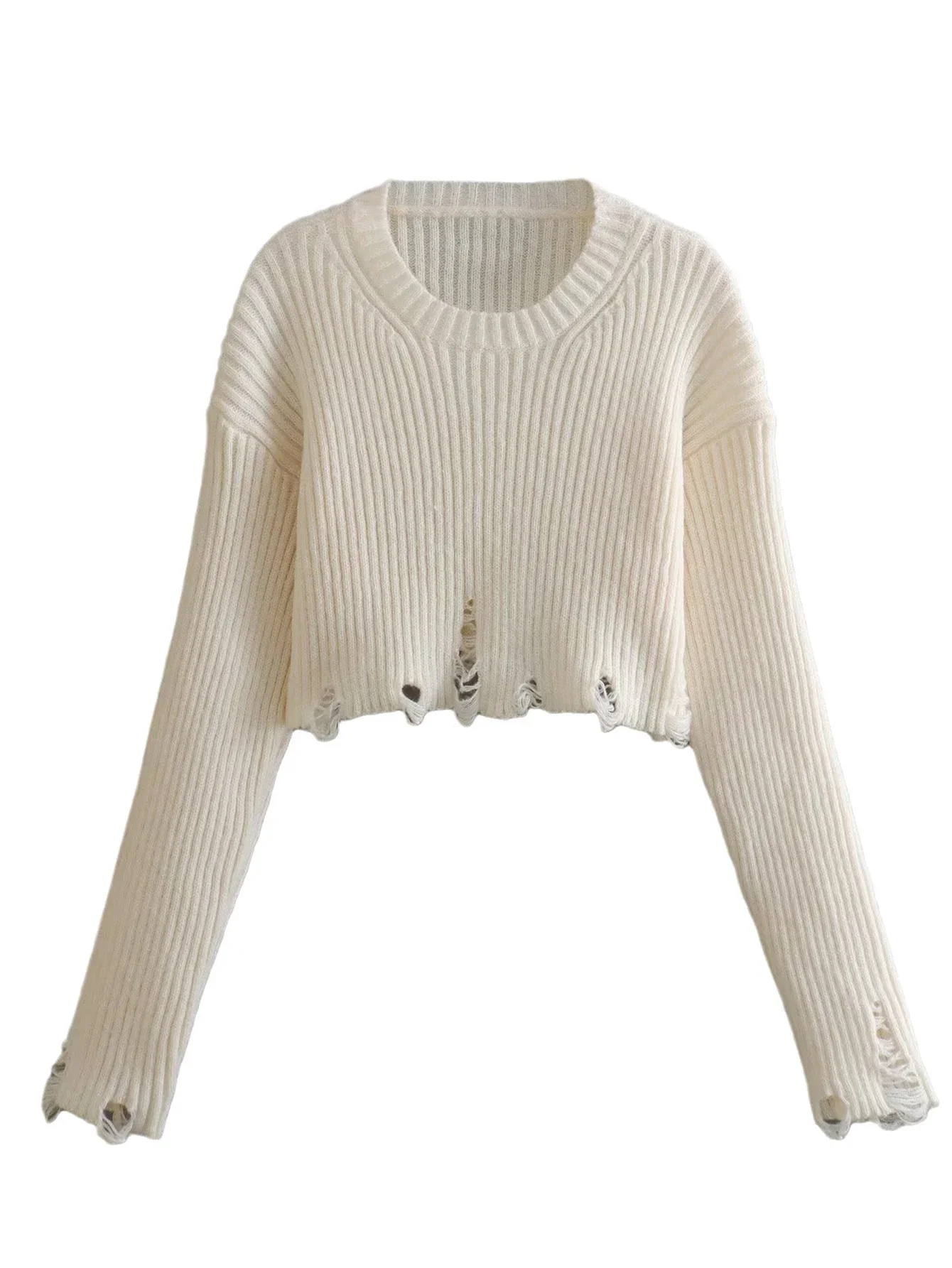 

Женский свитер 2021, осенне-зимний модный свитер с круглым вырезом и длинными рукавами, однотонный повседневный свитер стандартной посадки