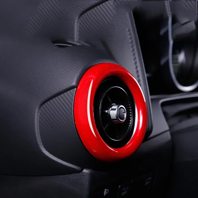 AC Outlet Ring Decoration Air Conditioning Vents Trim Stickers Covers For Mazda CX3 CX-3 2016-2018 2021 2022 2023 Accessories view 3