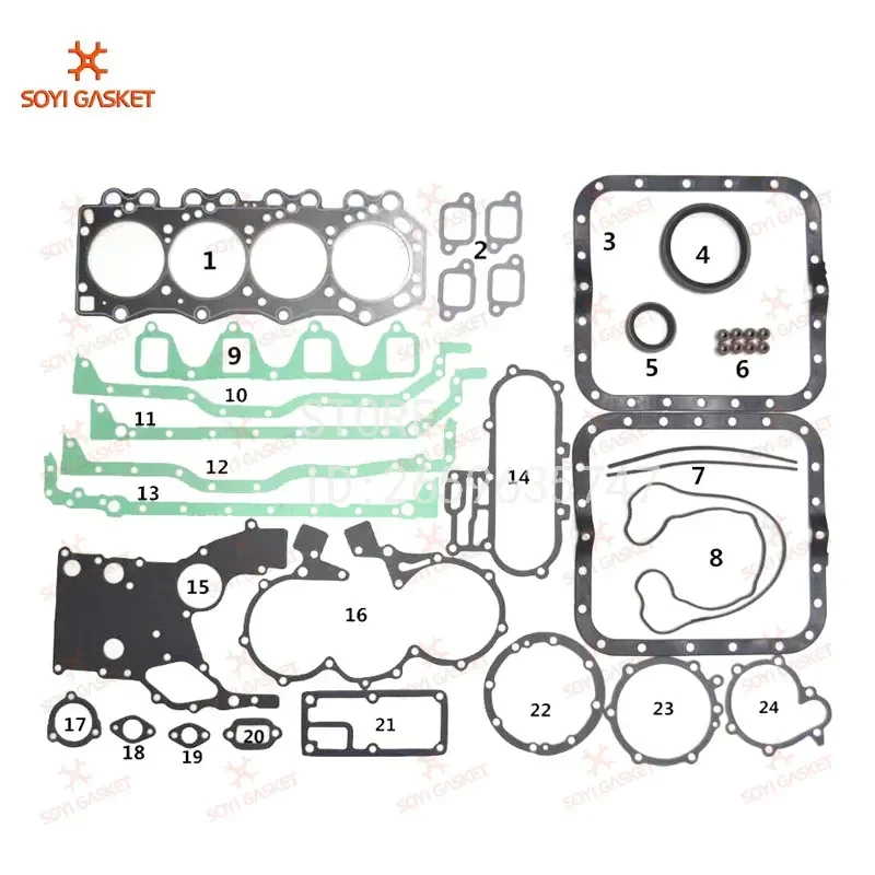 Engine Overhaul Repair Kit Cylinder Gasket for SL01-99-100 SL01-10-271 SL T3500 High Quality