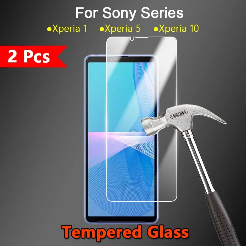 2Pcs For Sony Xperia 10 5 1 IV II III Pro-I HD Clear Ultra Slim 2.5D Anti-Scratch 9H Tough Tempered Glass Screen Protector Film